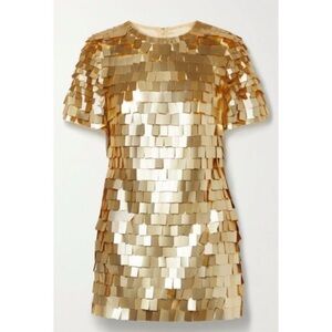 Jonathan Simkhai Gold Sequin Mini Dress
